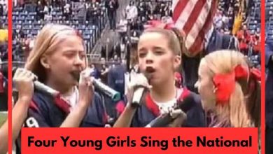 Photo of Four Young Girls Sing the National Anthem – NFL Crowd Goes Wild